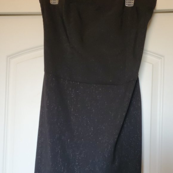Black strapless NYC Dress with silver sparkles - Picture 1 of 3